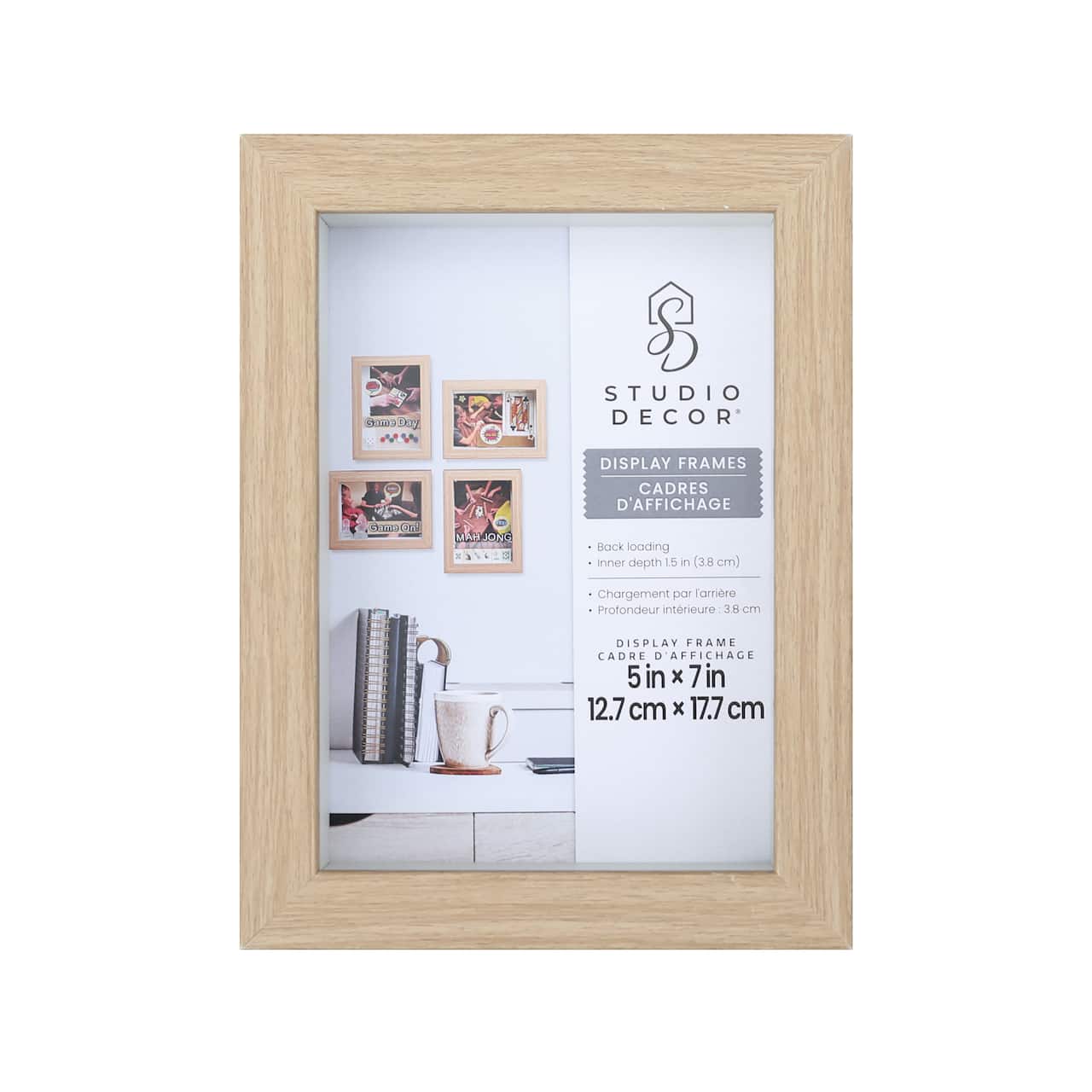 Paquet de 4 cadres d’affichage naturels de 5" x 7" de Studio Décor